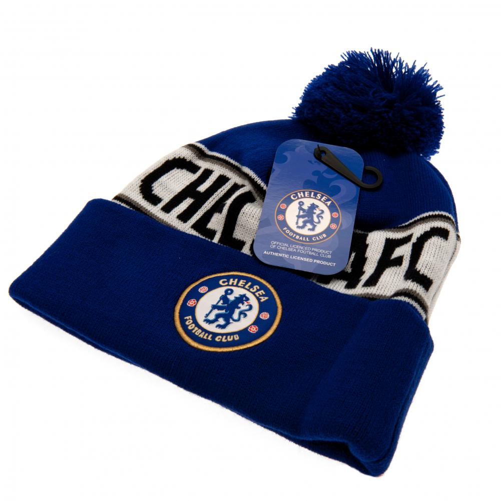 Official Chelsea FC Royal Text Ski Hat