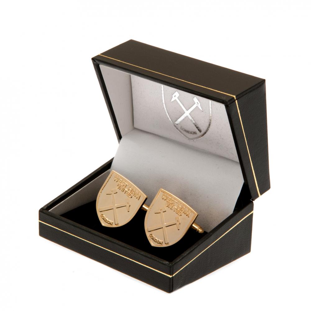 Official West Ham United FC Gold Plated Cufflinks