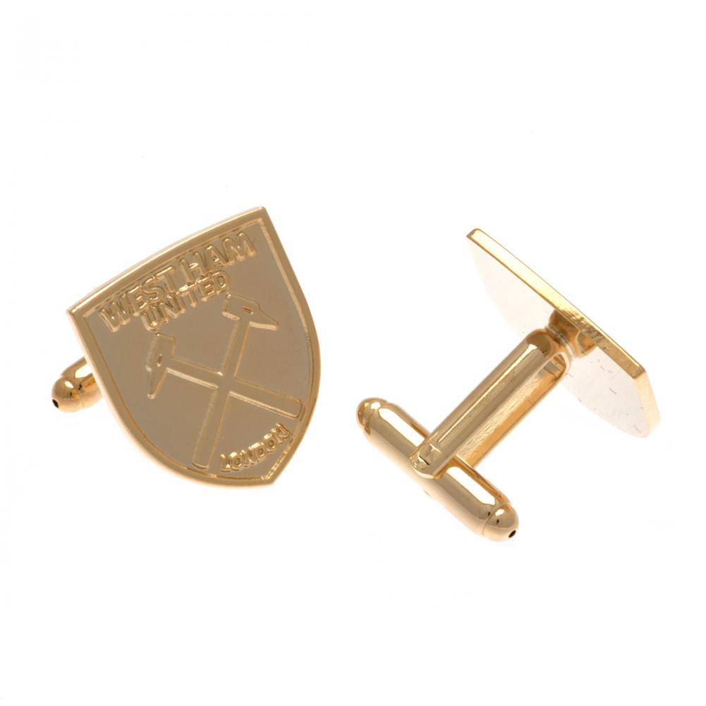 Official West Ham United FC Gold Plated Cufflinks