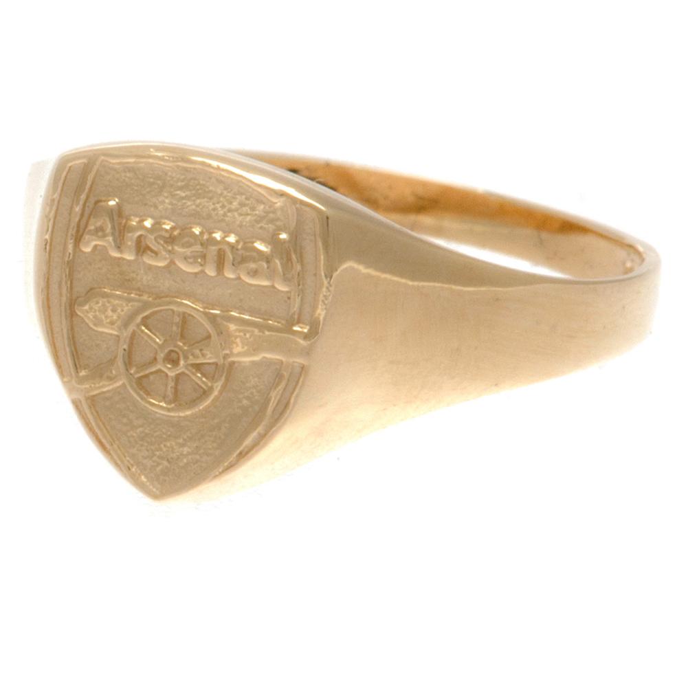 Official Arsenal FC 9ct Gold Crest Ring Medium