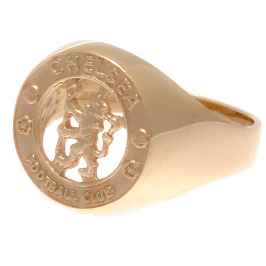 Official Chelsea FC 9ct Gold Crest Ring Large