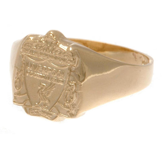 Official Liverpool FC 9ct Gold Crest Ring Large