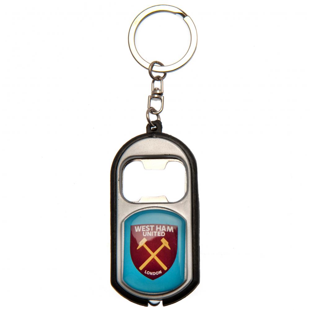 Official West Ham United FC Keyring Torch Bottle Opener