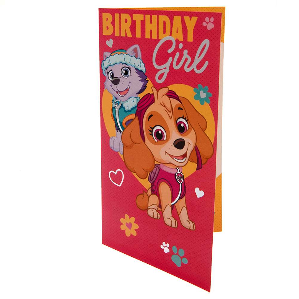 Official Paw Patrol Birthday Card Girl