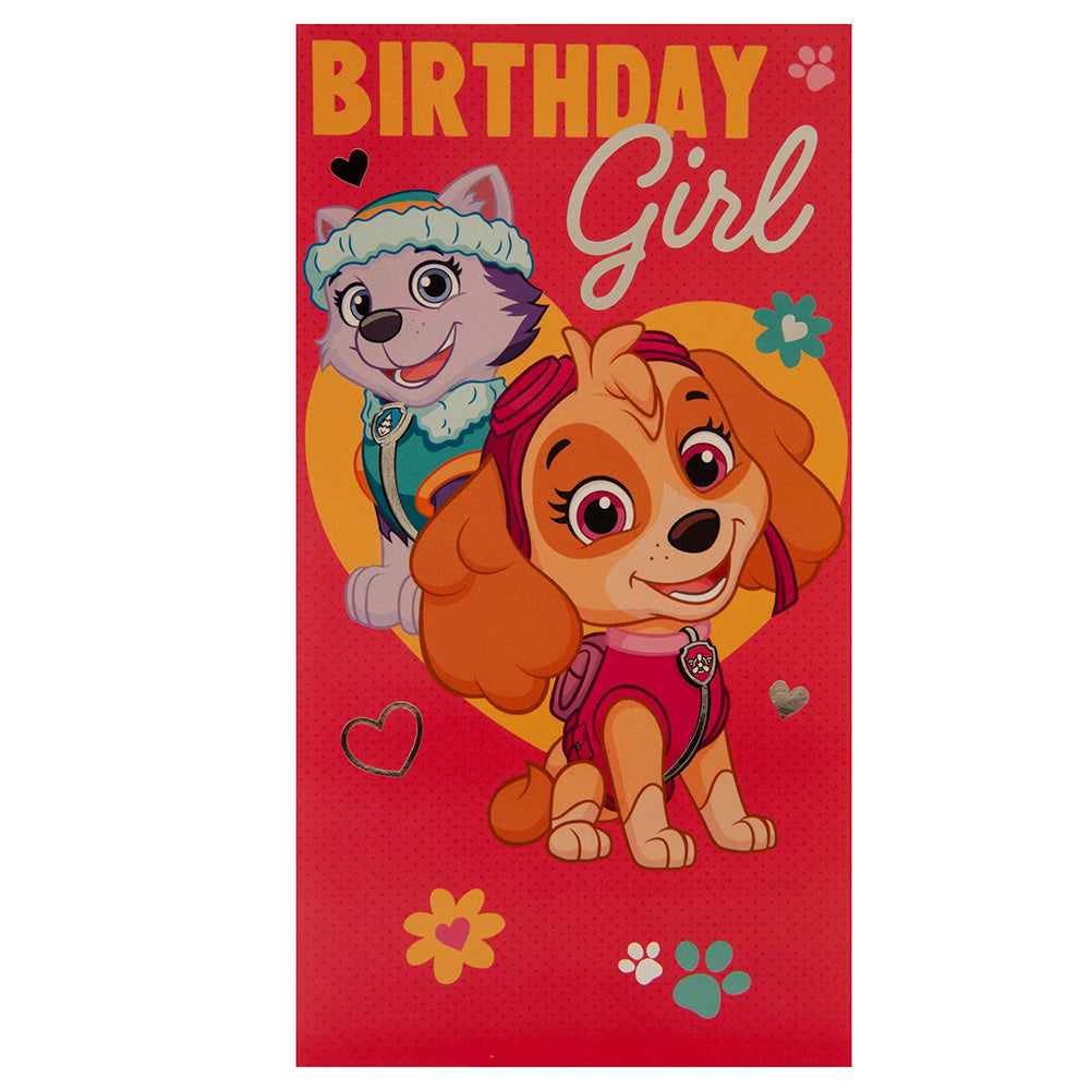 Official Paw Patrol Birthday Card Girl