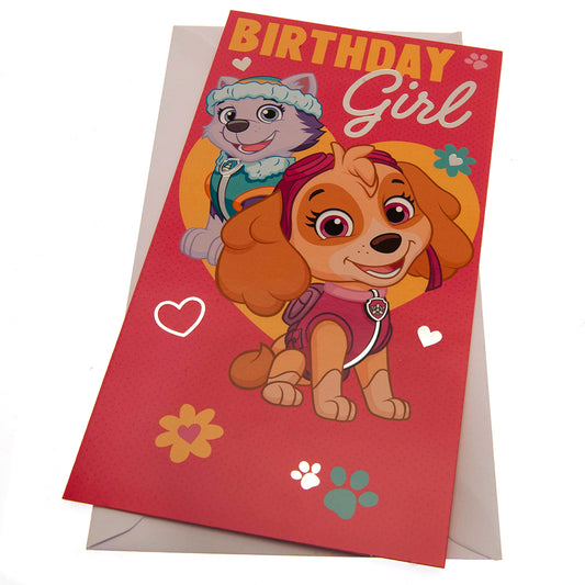 Official Paw Patrol Birthday Card Girl