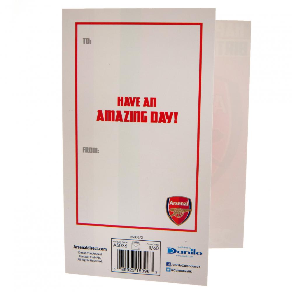 Official Arsenal FC Gunners Birthday Card