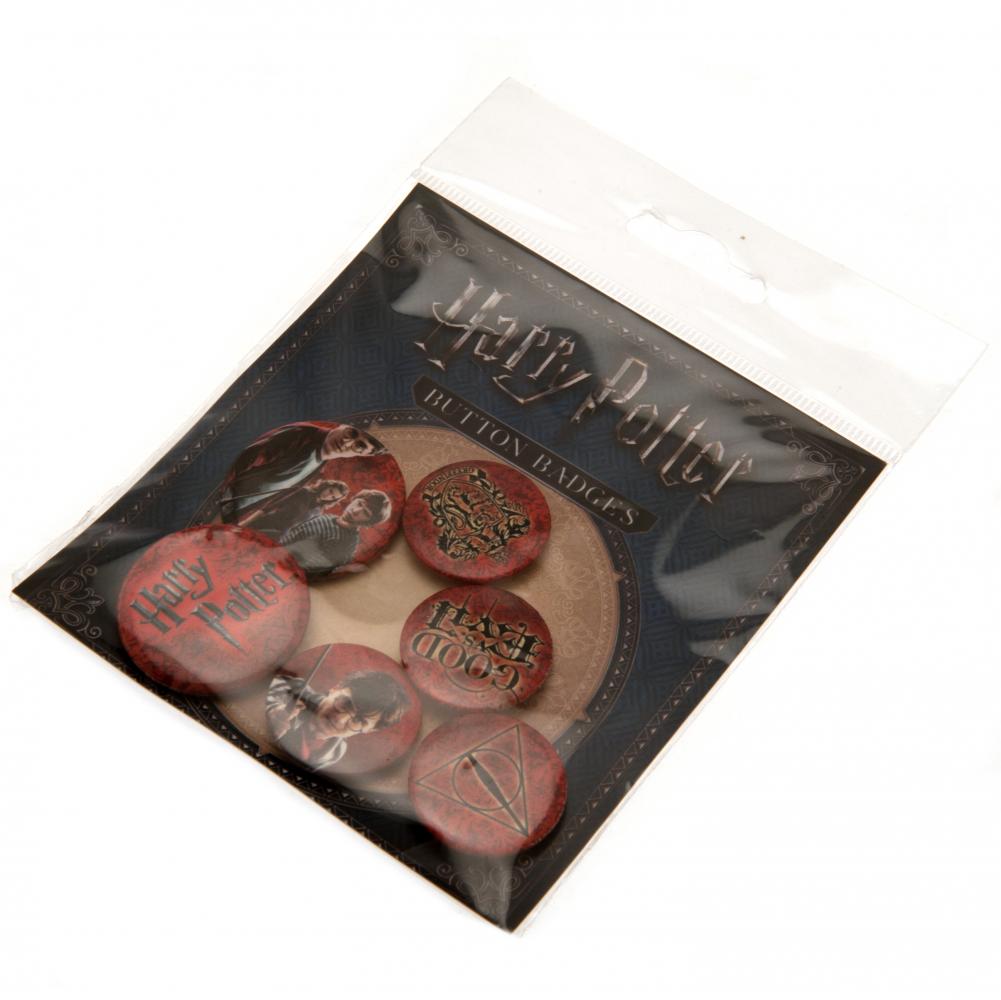 Official Harry Potter Button Badge Set Logo