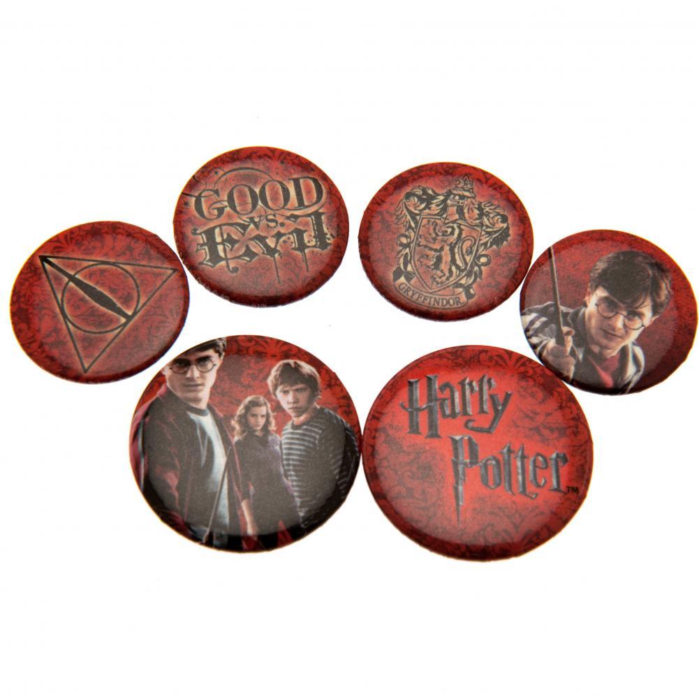 Official Harry Potter Button Badge Set Logo