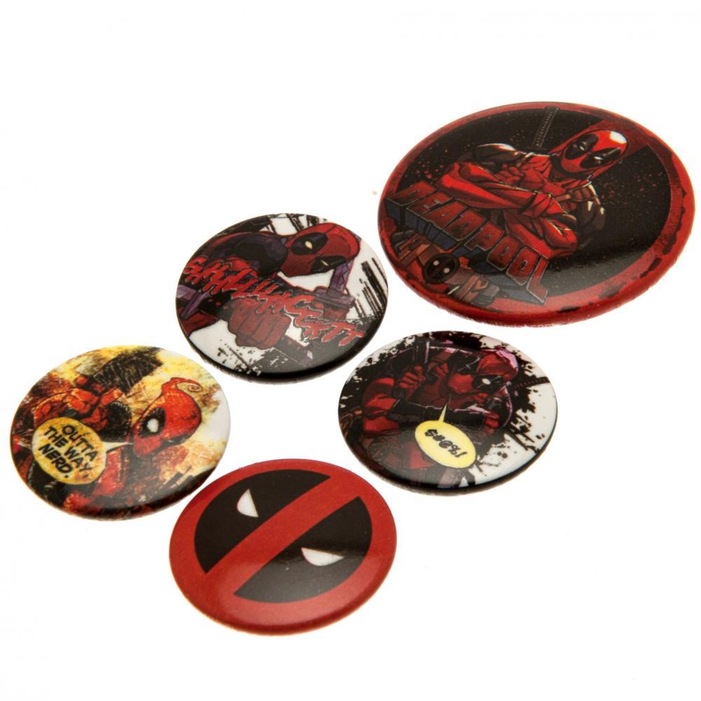 Official Deadpool Button Badge Set