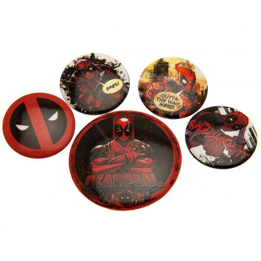 Official Deadpool Button Badge Set