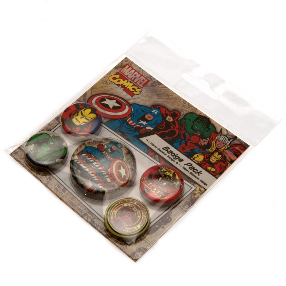 Official Marvel Comics Button Badge Set