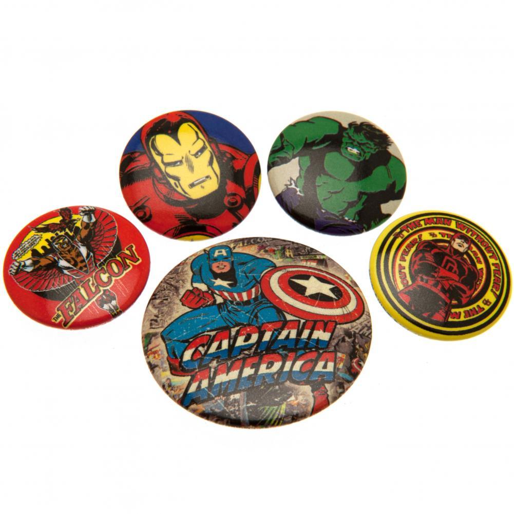 Official Marvel Comics Button Badge Set