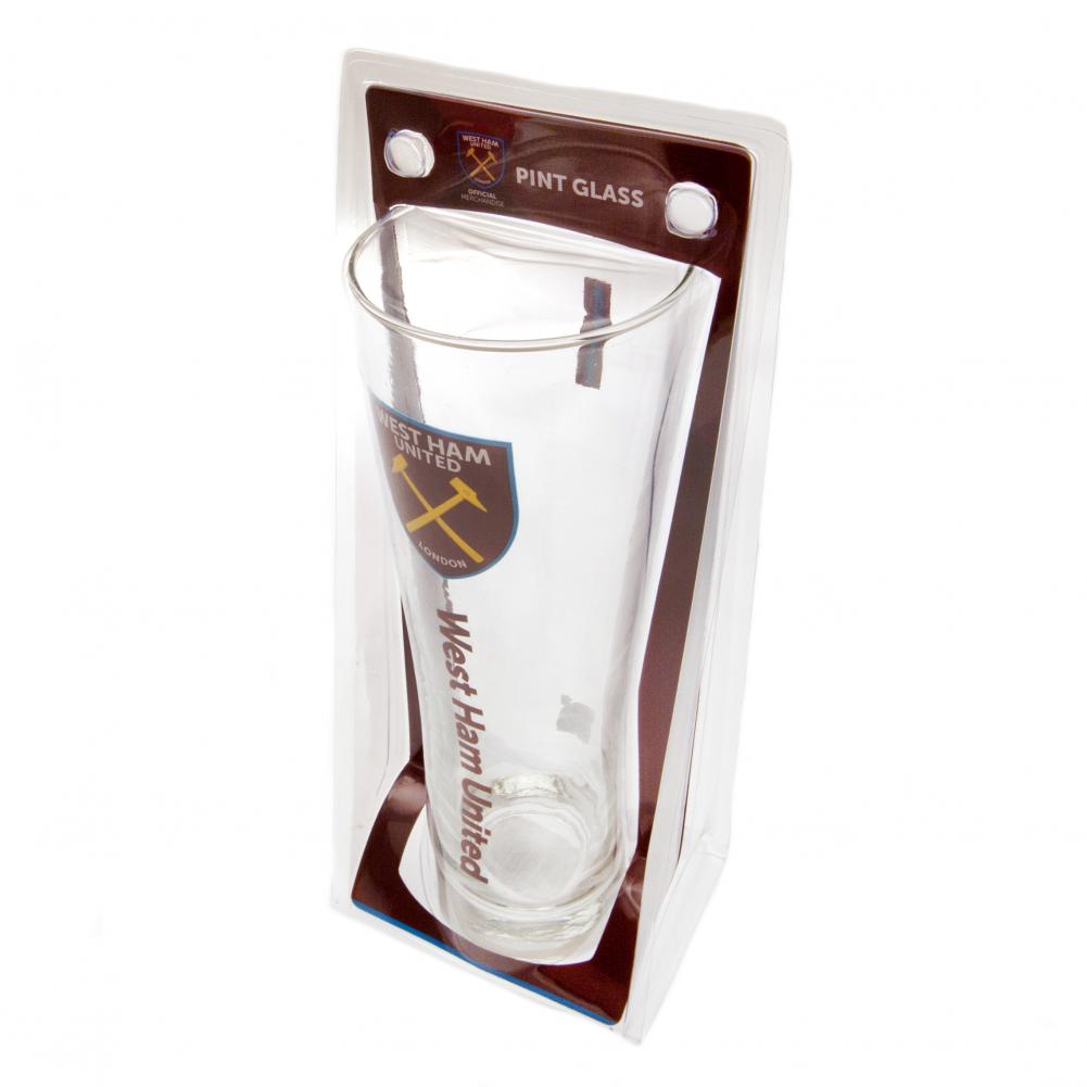 Official West Ham United FC Tall Beer Glass