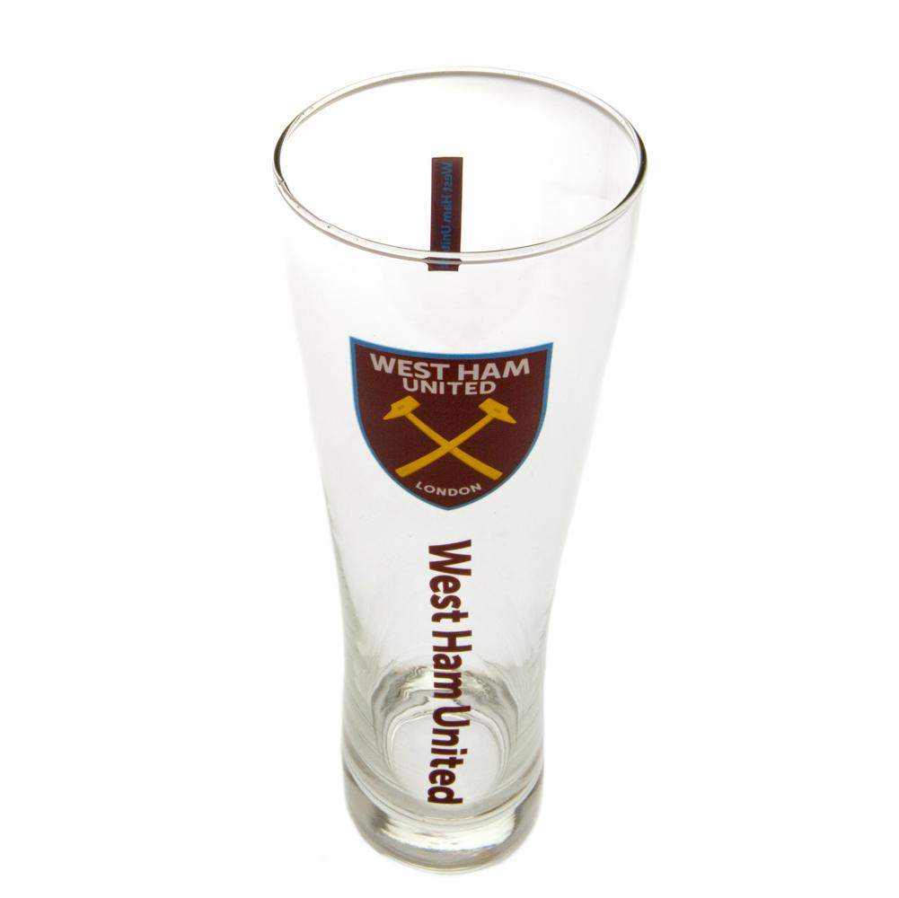 Official West Ham United FC Tall Beer Glass