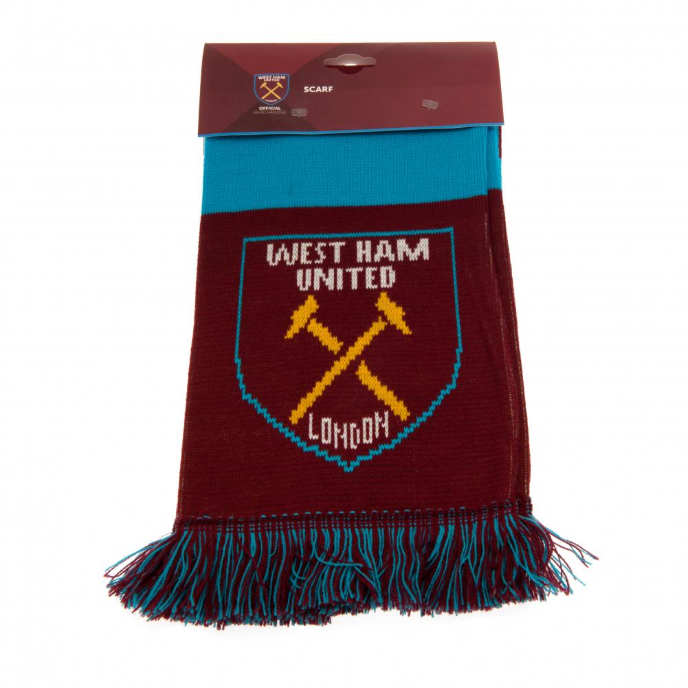 Official West Ham United FC Narrow Bar Scarf