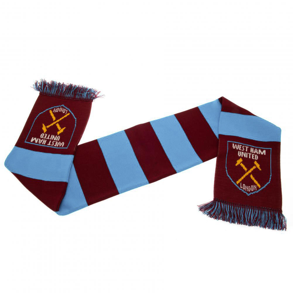 Official West Ham United FC Narrow Bar Scarf