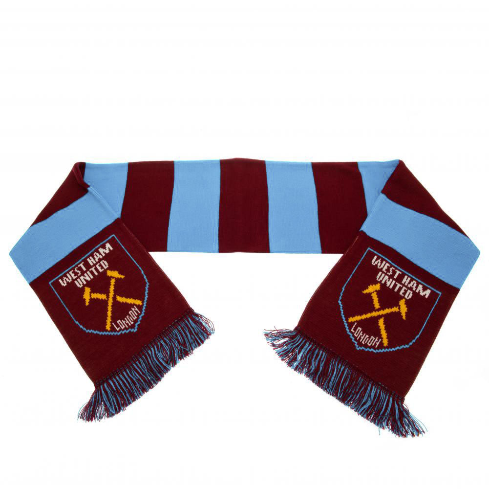 Official West Ham United FC Narrow Bar Scarf