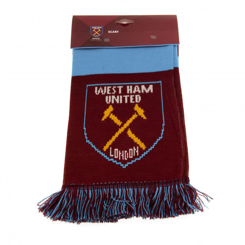 Official West Ham United FC Narrow Bar Scarf