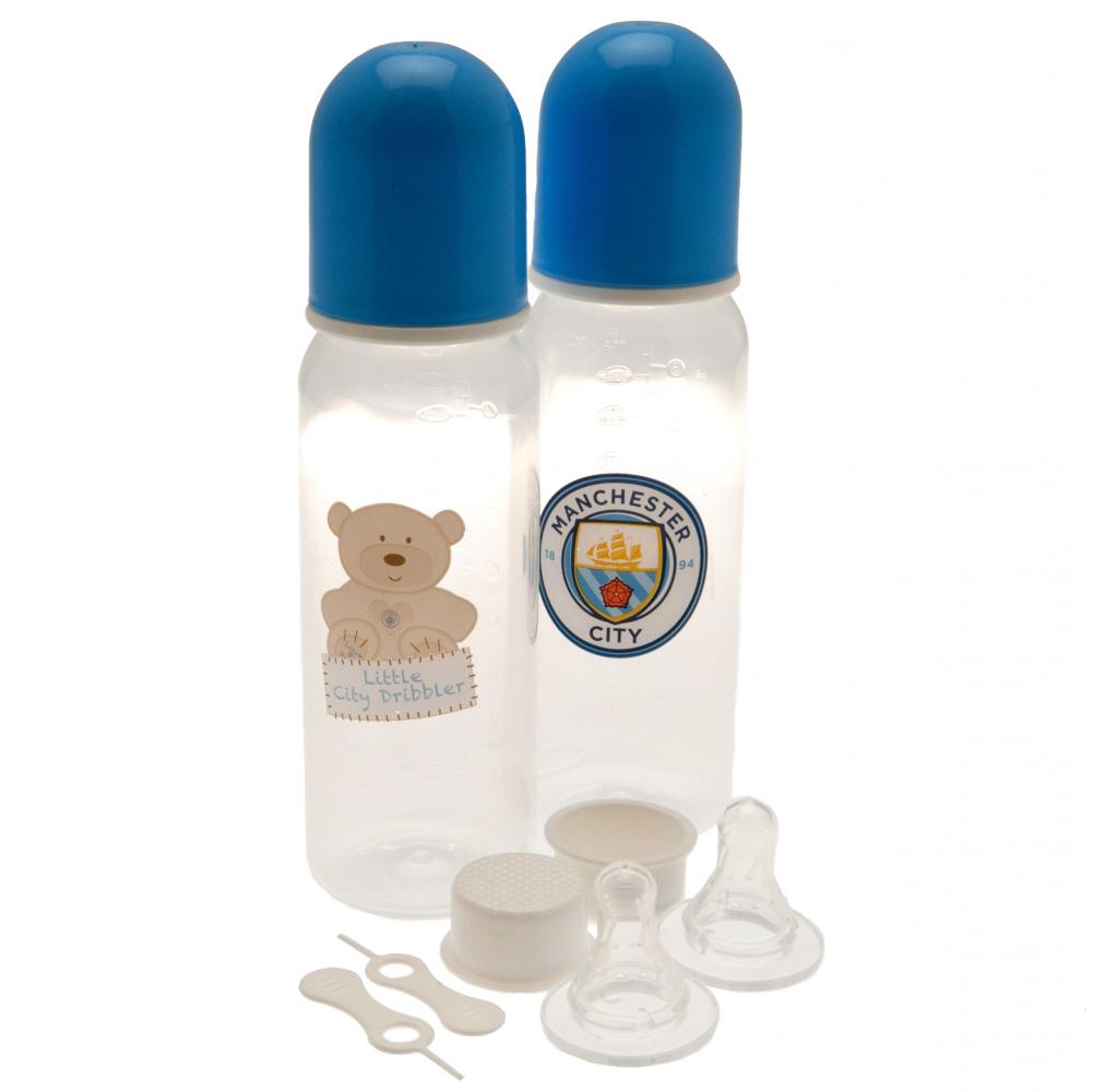 Official Manchester City FC 2pk Feeding Bottles