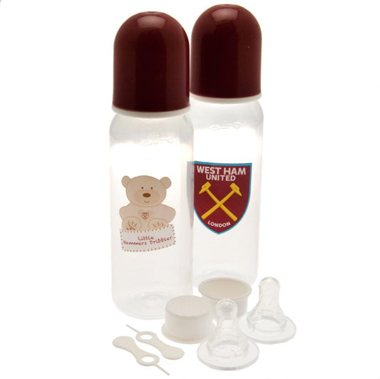 Official West Ham United FC 2pk Feeding Bottles