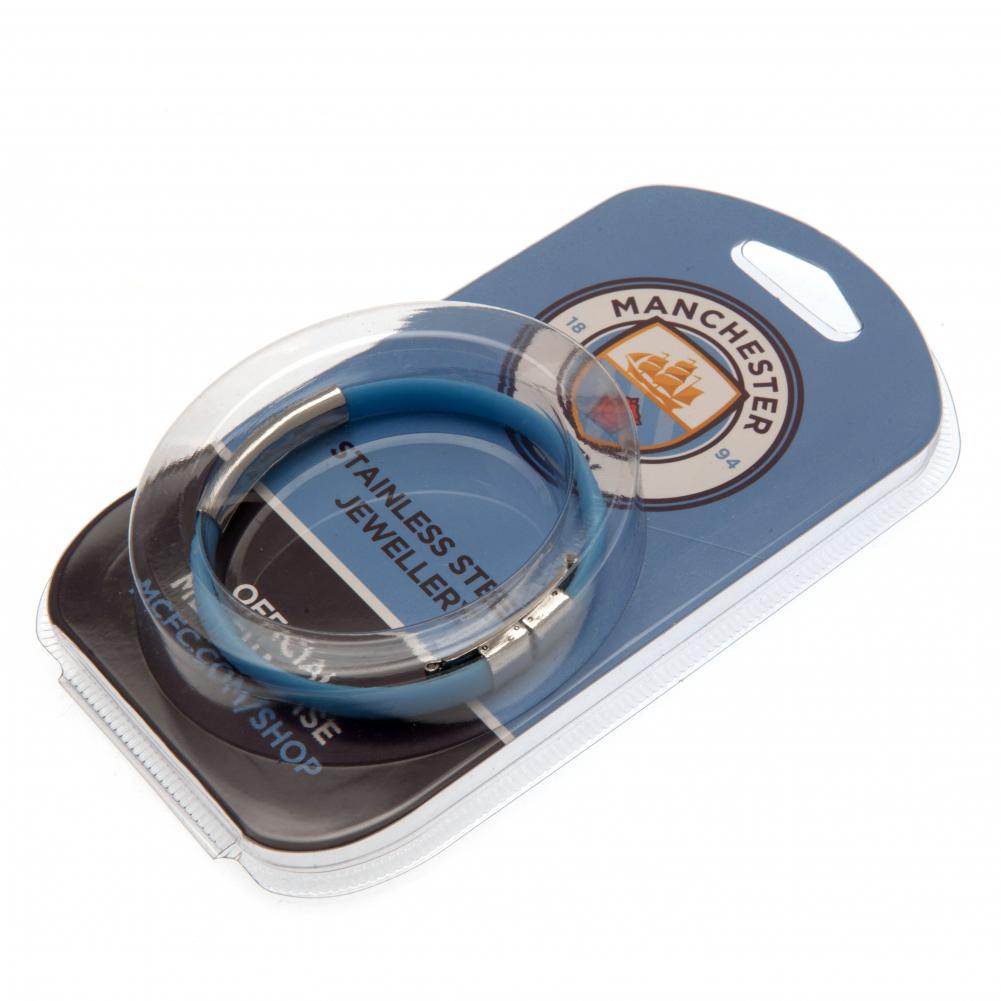 Official Manchester City FC Colour Silicone Bracelet