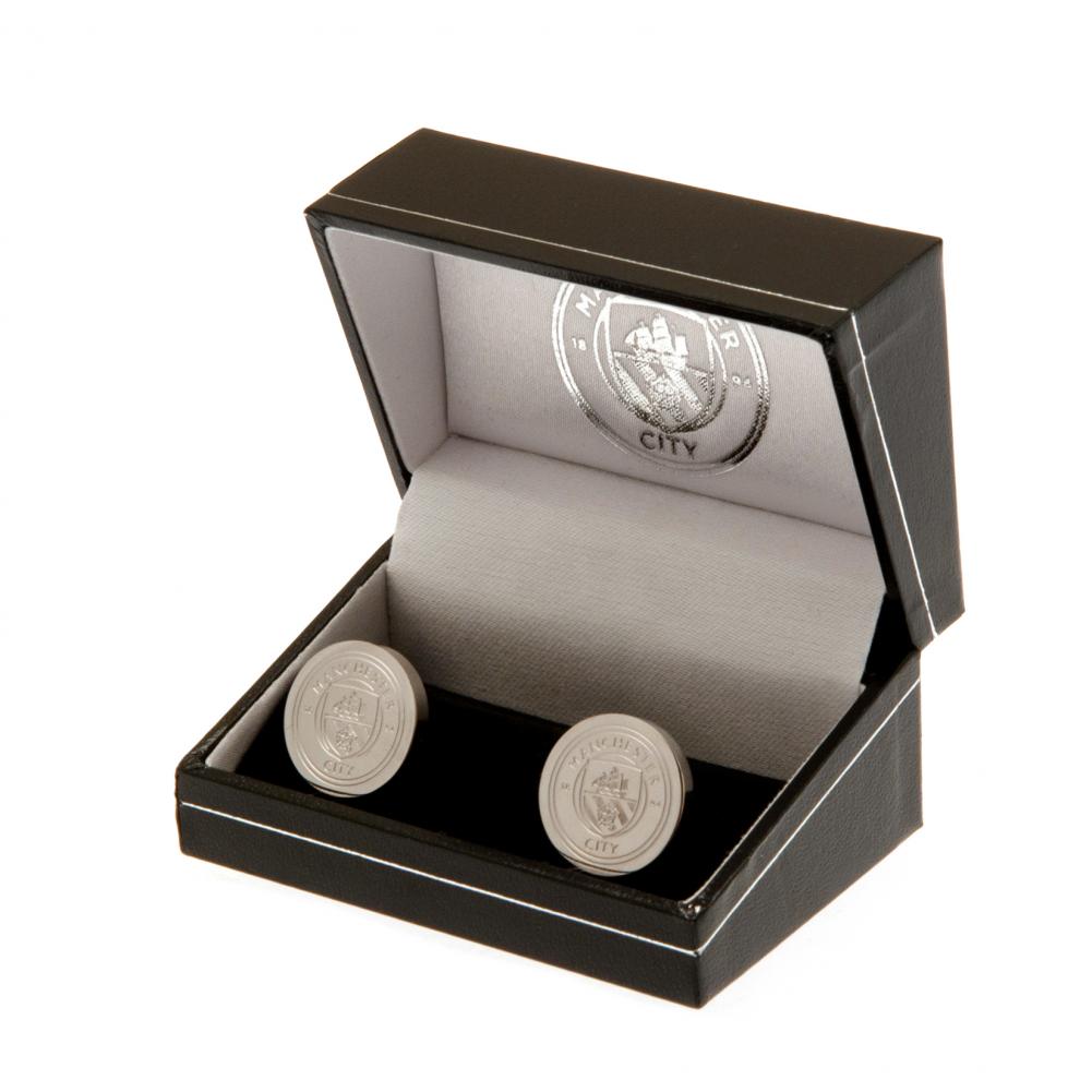 Official Manchester City FC Stainless Steel Formed Cufflinks