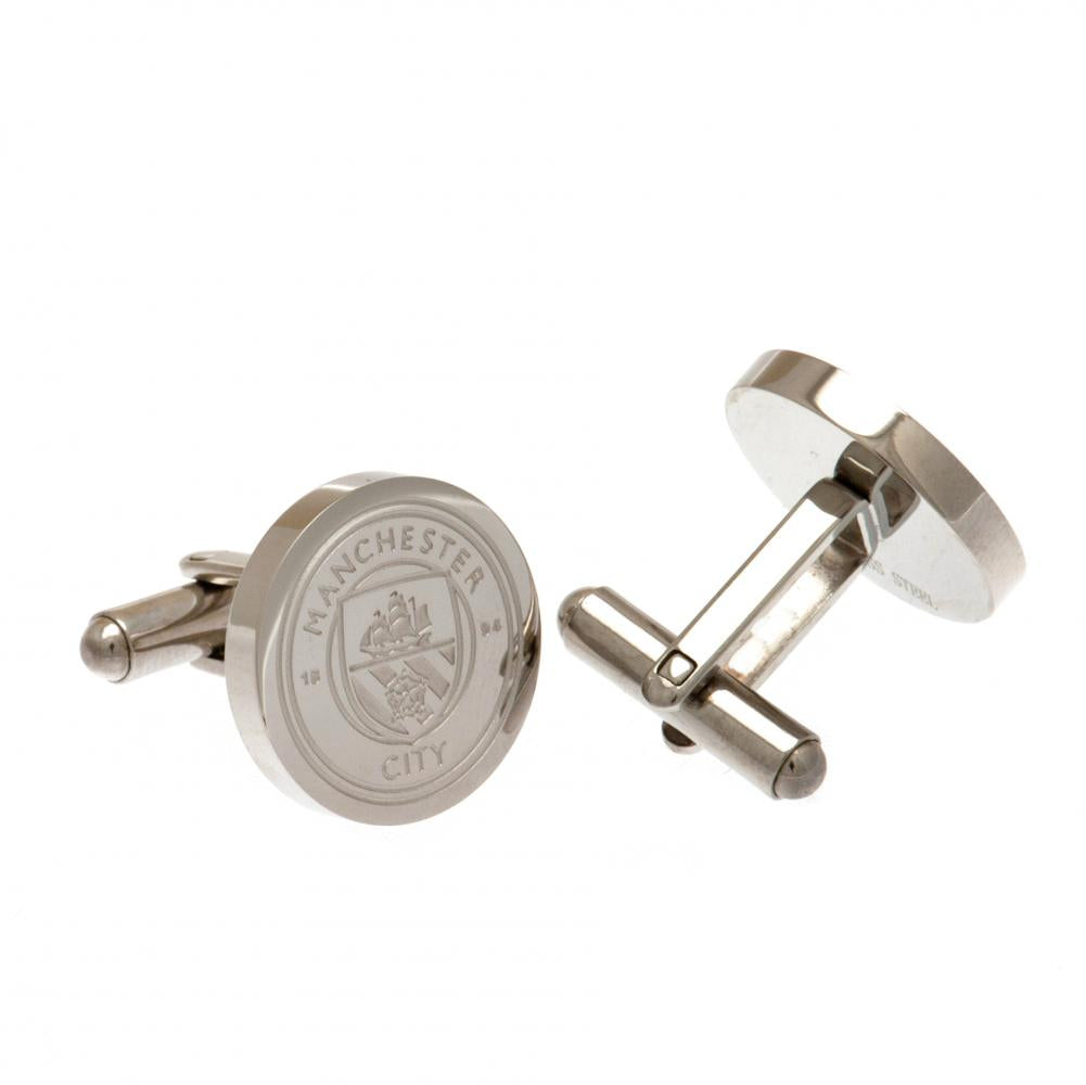 Official Manchester City FC Stainless Steel Formed Cufflinks