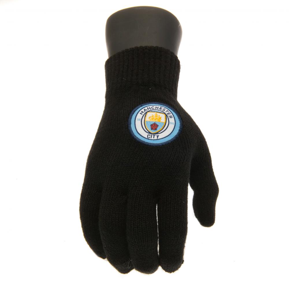 Official Manchester City FC Knitted Gloves Junior