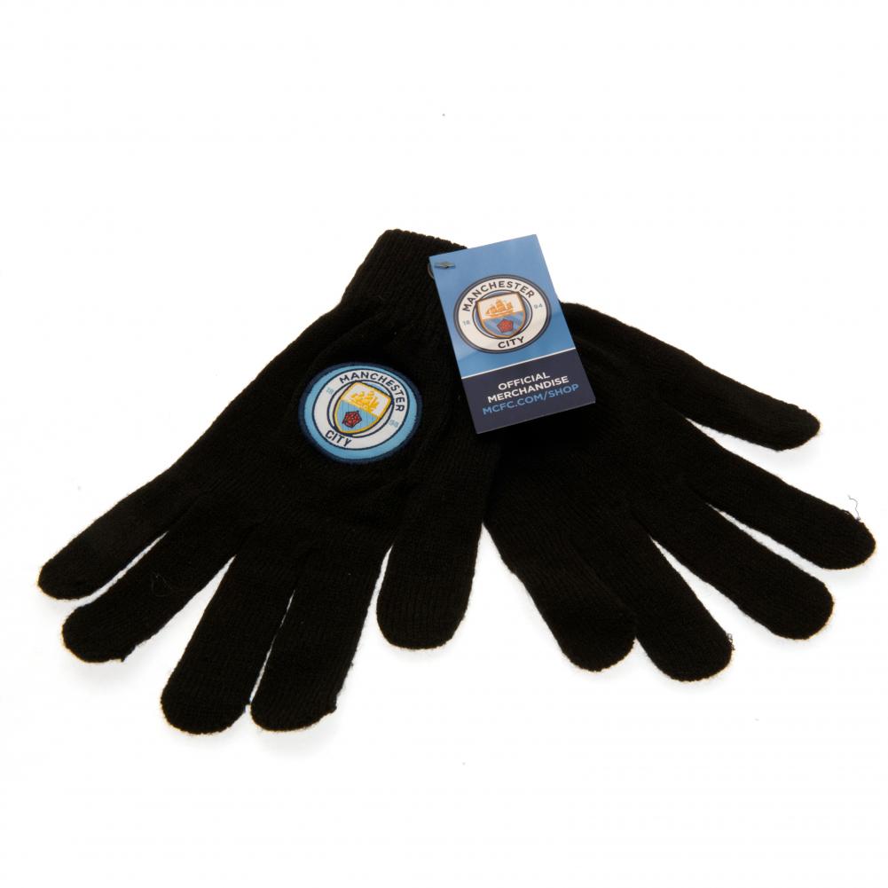 Official Manchester City FC Knitted Gloves Junior