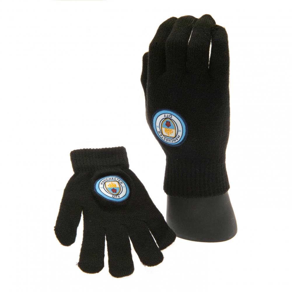 Official Manchester City FC Knitted Gloves Junior