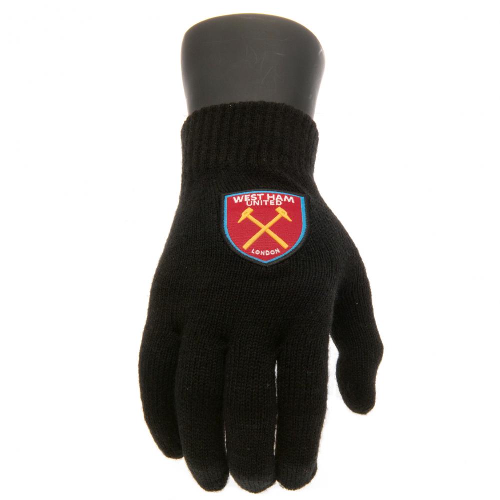 Official West Ham United FC Knitted Gloves Junior