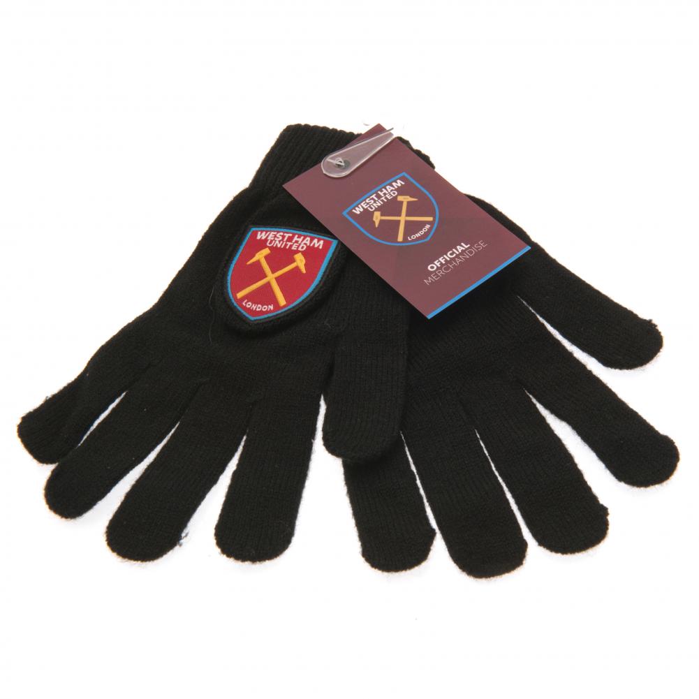 Official West Ham United FC Knitted Gloves Junior