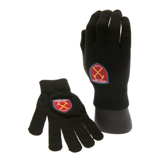 Official West Ham United FC Knitted Gloves Junior