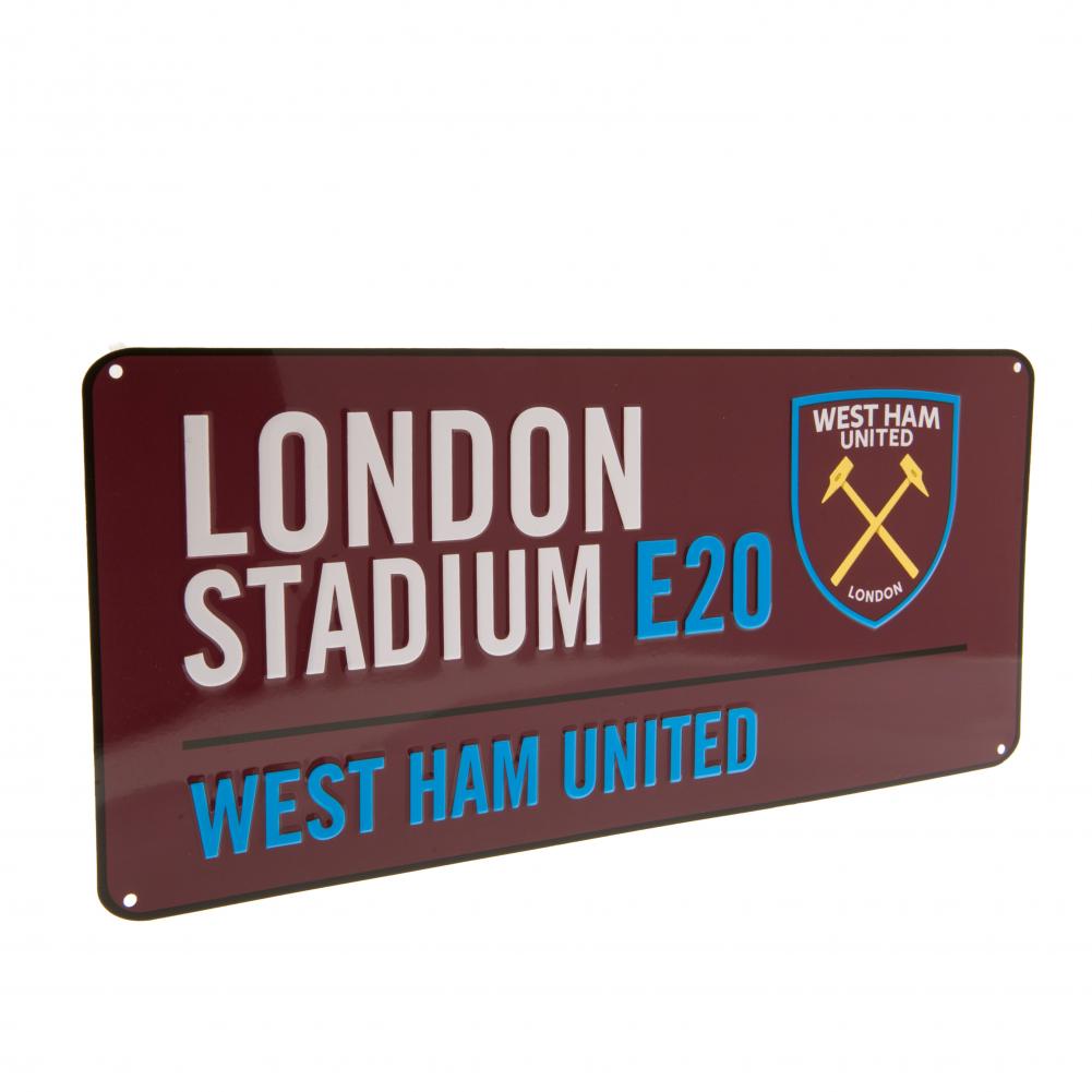 Official West Ham United FC Colour Street Sign