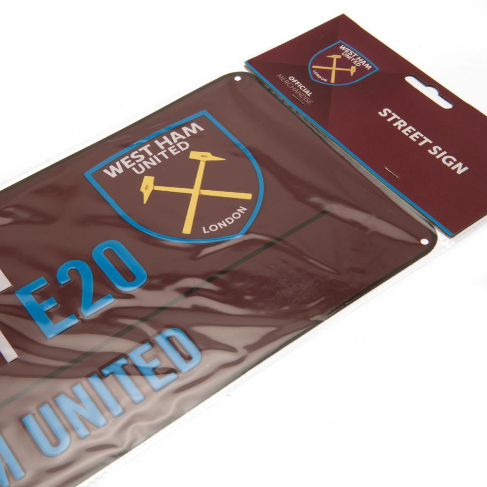 Official West Ham United FC Colour Street Sign