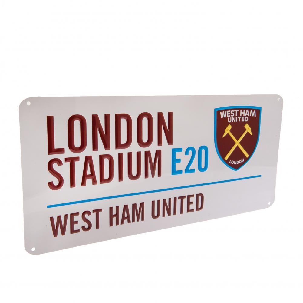 Official West Ham United FC White Street Sign