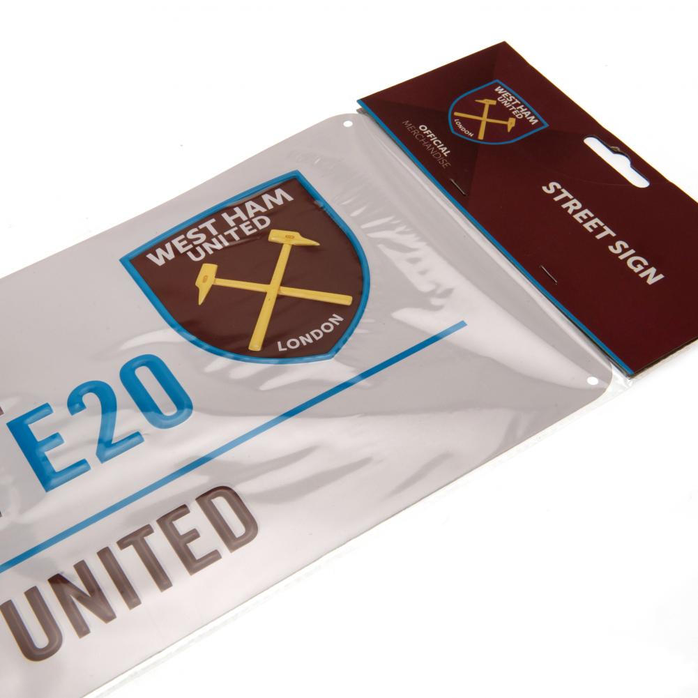 Official West Ham United FC White Street Sign