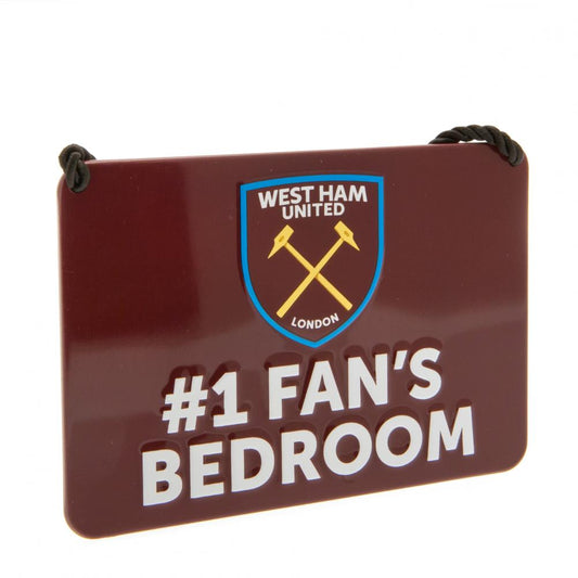 Official West Ham United FC Bedroom Sign No1 Fan