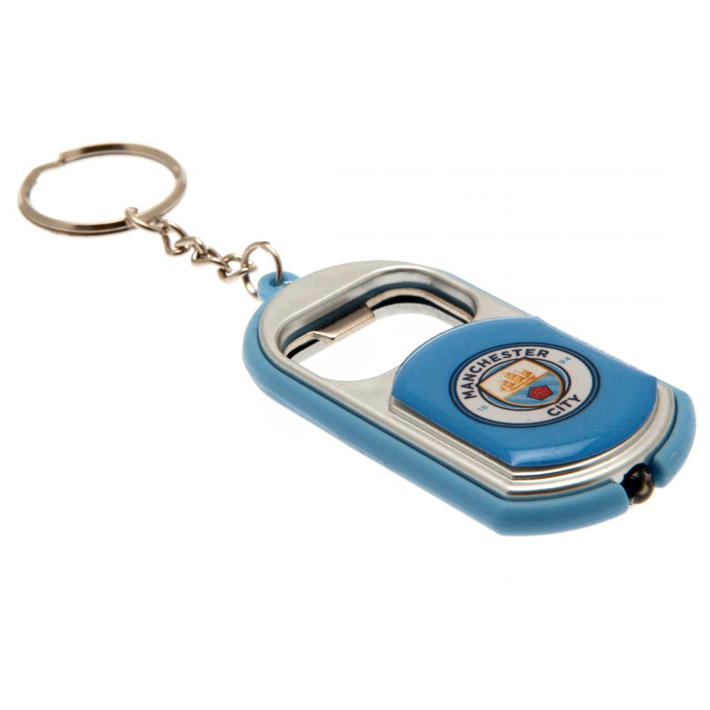 Official Manchester City FC Keyring Torch Bottle Opener