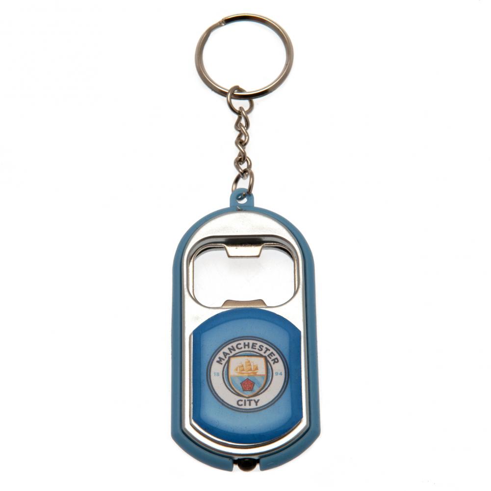 Official Manchester City FC Keyring Torch Bottle Opener