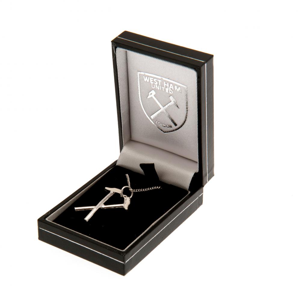 Official West Ham United FC Sterling Silver Pendant & Chain HM