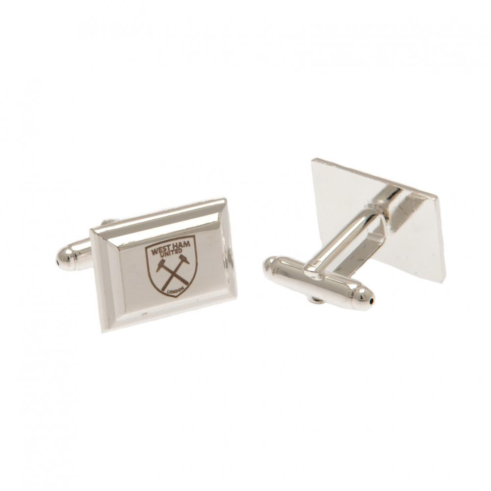 Official West Ham United FC Silver Plated Cufflinks