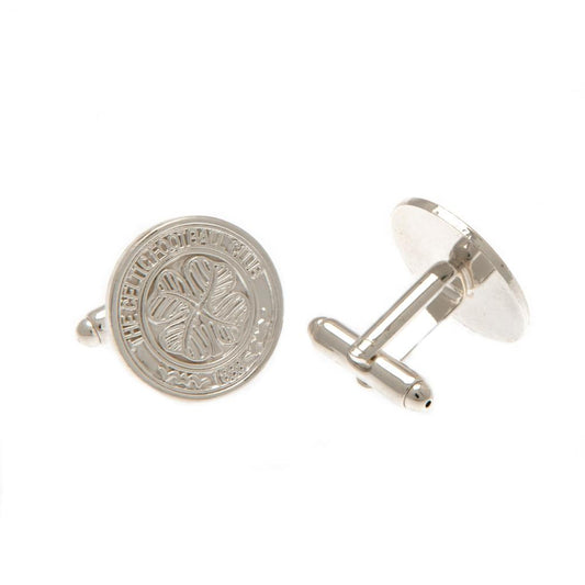 Official Celtic FC Silver Plated Formed Cufflinks