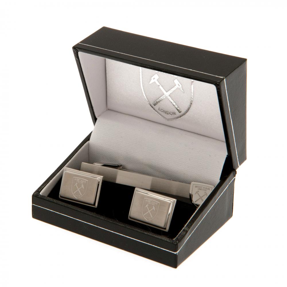 Official West Ham United FC Tie Slide & Cufflink Set