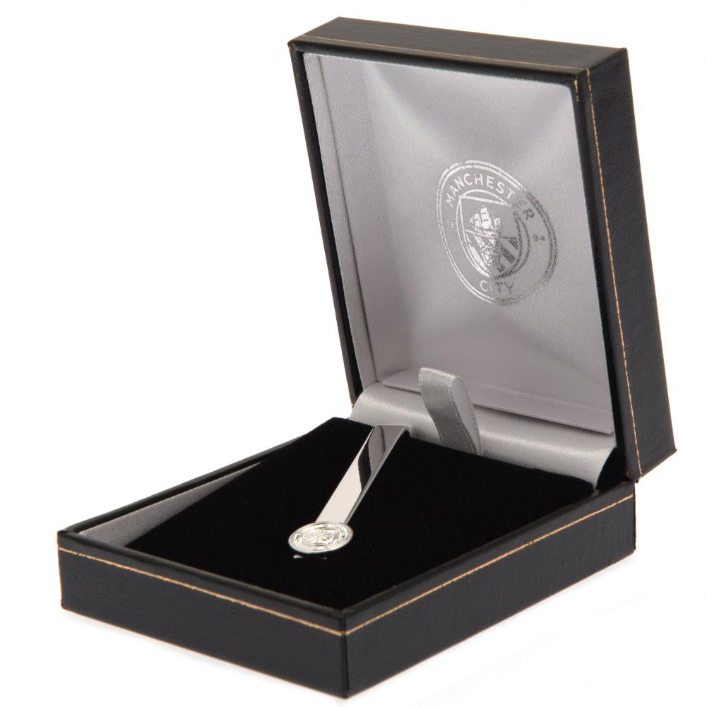 Official Manchester City FC Silver Plated Tie Slide