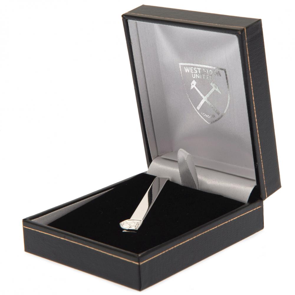 Official West Ham United FC Silver Plated Tie Slide