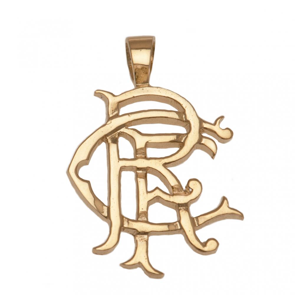 Official Rangers FC 9ct Gold Pendant Heavy Medium