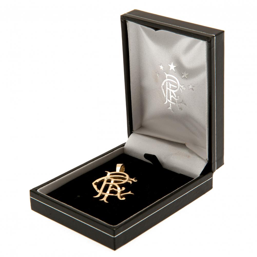 Official Rangers FC 9ct Gold Pendant Heavy Medium