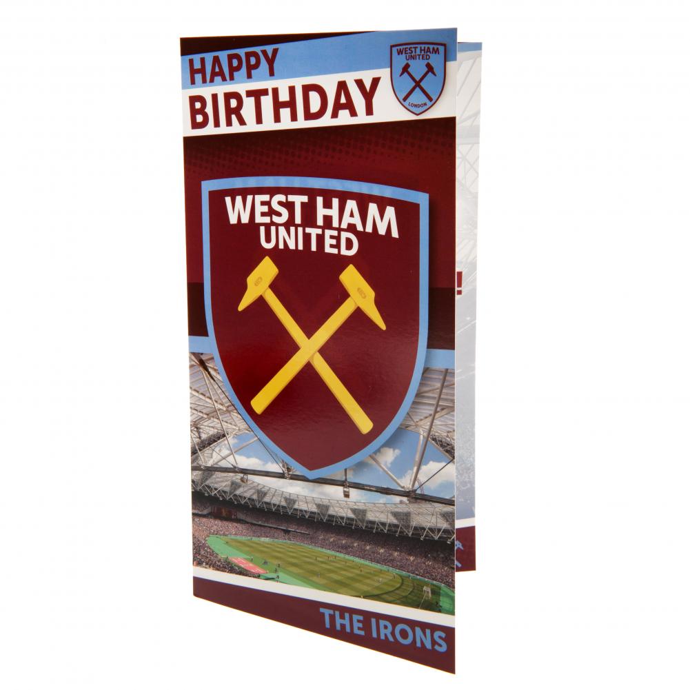 Official West Ham United FC Stadium Birthday Card